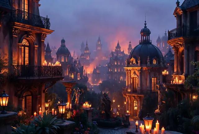 Opulent infernal cityscape of Salvenzia